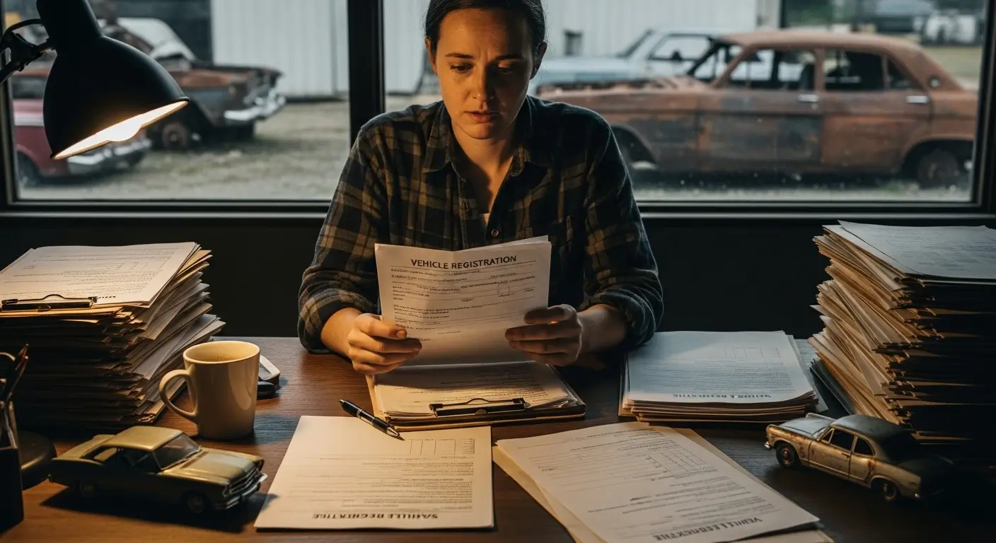 Scrap car paperwork